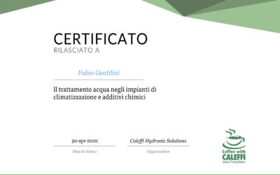 Certificato Caleffi a Gentilini